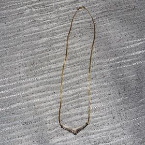 gold and silver necklace